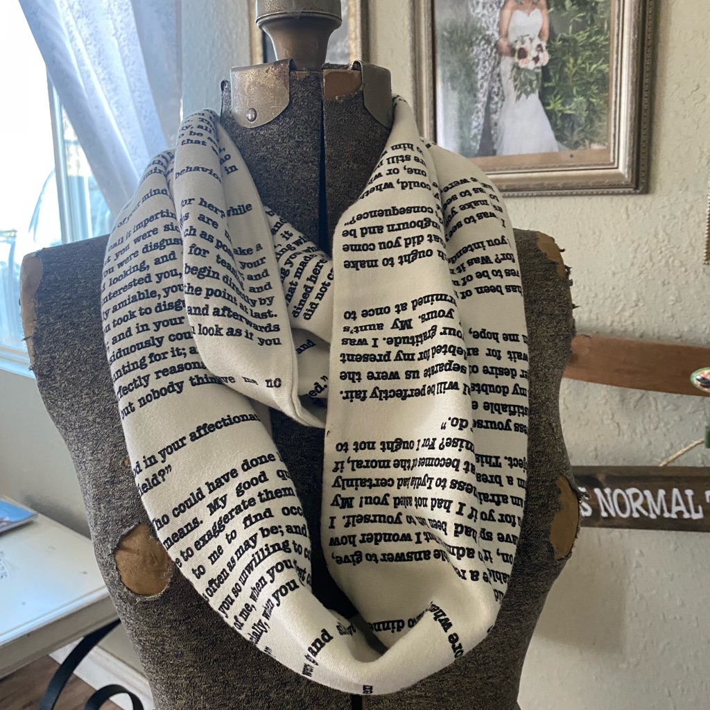 Adorable Script Infinity Scarf